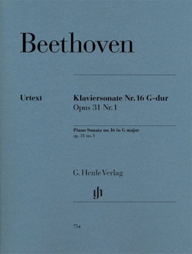 Ludwig van Beethoven: Piano Sonata no. 16 in G major op. 31 nr 1 - Sonata fortepianowa nr 16 G-dur - nuty na fortepian