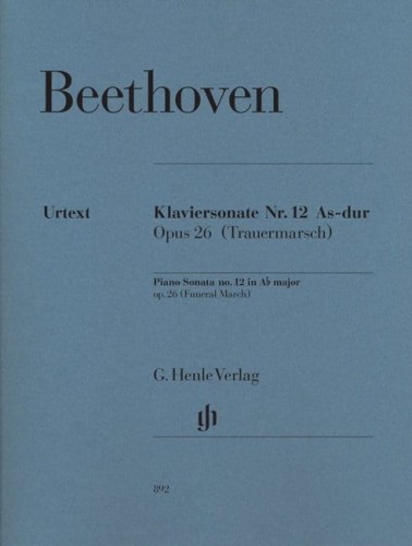 Ludwig van Beethoven: Piano Sonata no. 12 in A flat major op. 26 - Sonata fortepianowa nr 12 As-dur - nuty na fortepian