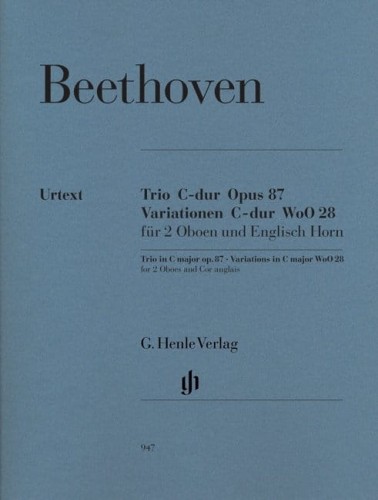 Ludwig van Beethoven: Trio in C major op. 87 Variations in C major WoO 28 - Trio C-dur, Wariacje C-dur - nuty na 2 oboje i rożek angielski