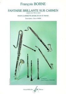 Francois Borne: Fantaisie Brillante Sur Carmen pour Clarinette Basse en Sib et Piano - nuty na klarnet basowy i fortepian