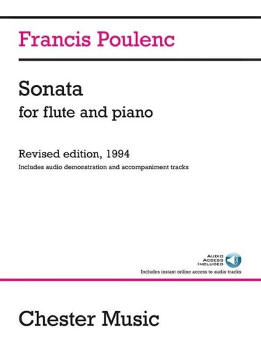 Francis Poulenc: Sonata for Flute and Piano (+ audio online) - sonata fletowa op. 164 - nuty na flet poprzeczny i fortepian