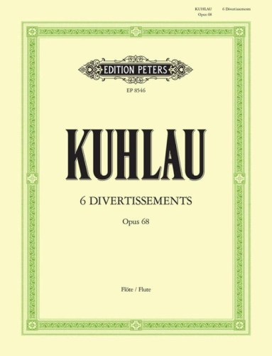 Friedrich Kuhlau: 6 Divertissements op. 68 - nuty na flet poprzeczny i fortepian