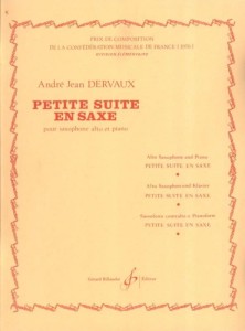 Andre Jean Dervaux: Petite suite en saxe pour saxophone alto et piano - nuty na saksofon altowy i fortepian