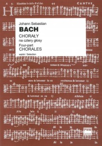 Johann Sebastian Bach: Chorały na cztery głosy - ćwiczenia w starych kluczach - nuty na chór mieszany