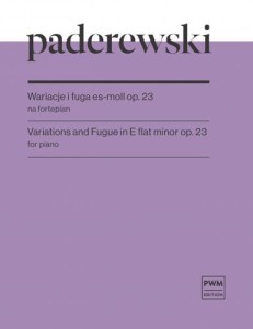 Ignacy Jan Paderewski: Wariacje i fuga es-moll op. 23 - nuty na fortepian
