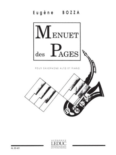 Eugene Bozza: Menuet des Pages pour saxophone alto et piano - nuty na saksofon altowy i fortepian