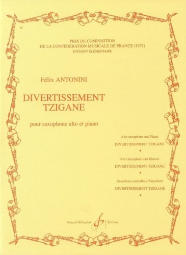 Felix Antonini: Divertissement Tzigane pour saxophone alto et piano - nuty na saksofon altowy i fortepian