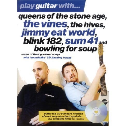 Play Guitar with queens of the stone age, the Vines, Bowling for soup, Blink 182, Sum 4 - nuty na gitarę elektryczną (+płyta CD)