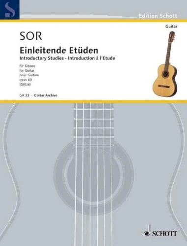 Fernando Sor: Introductory Studies op. 60 - etiudy wprowadzające na gitarę klasyczną
