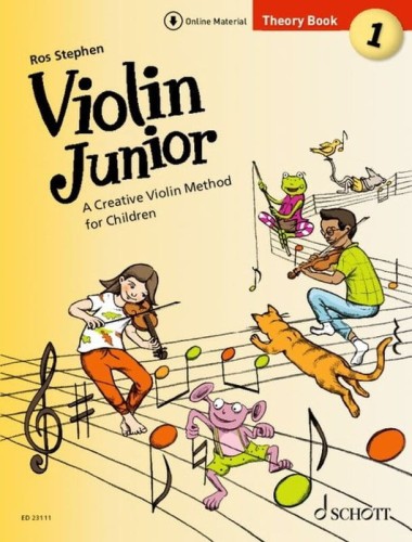 Violin Junior: Theory Book 1 - Ros Stephen (+ audio online) - szkoła gry na skrzypcach