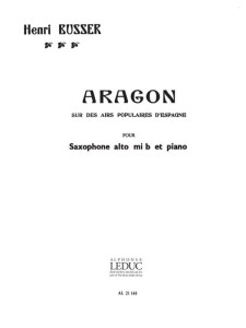 Henri Busser: Aragon sur des Airs populaires d'Espagne op. 91 - nuty na saksofon altowy i fortepian