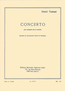 Henri Tomasi: Concerto pour saxophone alto et orchestre - nuty na saksofon altowy i fortepian
