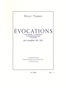 Henri Tomasi: Evocations pour saxophone alto seul - nuty na saksofon altowy solo
