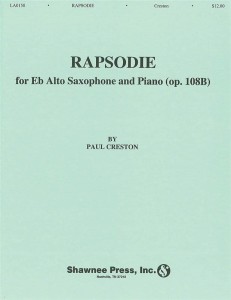 Paul Creston: Rapsodie op. 108B for Alto Saxophone and Piano - nuty na saksofon altowy i fortepian