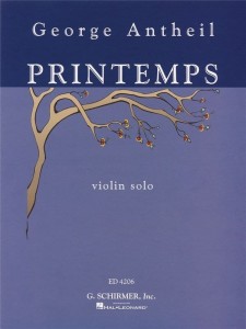 George Antheil: Printemps for Violin Solo - nuty na skrzypce