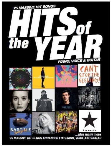 Hits Of The Year 2016 - akordy gitarowe, melodia i nuty na fortepian