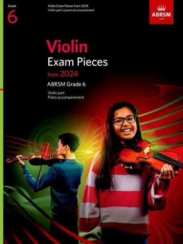 Violin Exam Pieces, ABRSM Grade 6 from 2024, Score & Part - nuty na skrzypce z fortepianem