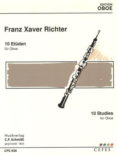 Franz Xaver Richter: 10 Etuden fur Oboe - dziesięć etiud - nuty na obój