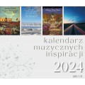 Kalendarz muzycznych inspiracji 2024 - układ miesięczny piramidka na biurko