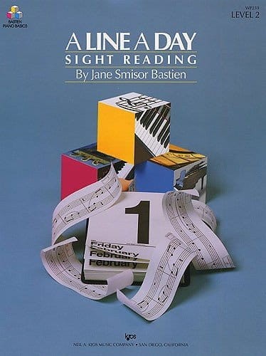 Jane Smisor Bastien: A Line A Day Sight Reading Level 2 - podstawowe ćwiczenia z czytania nut na fortepian