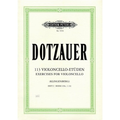 Justus Johann Dotzauer - 113 Violoncello-Etuden - 113 ćwiczeń na wiolonczelę cz. 1 (1-34)
