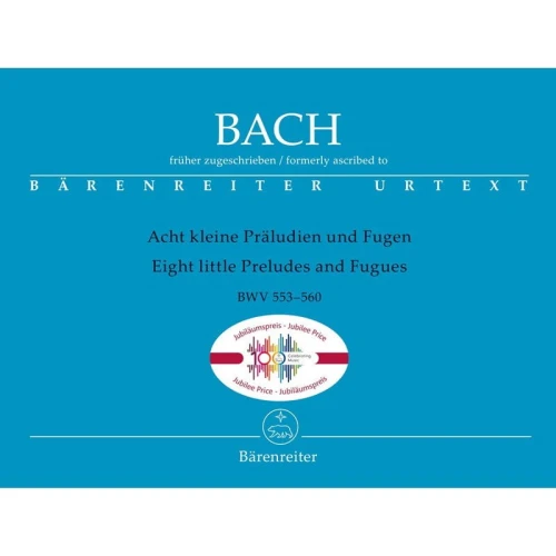 Jan Sebastian Bach - Eight Short Preludes and Fugues BWV 553-560 - Osiem małych preludiów i fug - nuty na organy