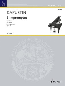 Nikołaj Kapustin: 3 Impromptus op. 66 for piano - trzy impromptu - nuty na fortepian