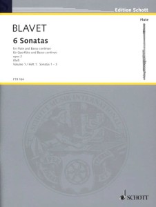 Michel Blavet: 6 Sonatas op. 2 for Flute and Basso continuo Volume 1 - Sonaty 1-3 - nuty na flet poprzeczny i fortepian