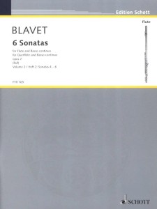 Michel Blavet: 6 Sonatas op. 2 for Flute and Basso continuo Volume 2 - Sonaty 4-6 - nuty na flet poprzeczny i fortepian