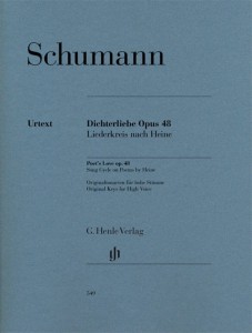 Robert Schumann: Dichterliebe op. 48 - pieśni Miłość poety - tonacje oryginalne - nuty na głos wysoki z fortepianem