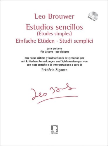 Leo Brouwer: Etudes simples pour guitare - Estudios sencillos para guitarra - nuty na gitarę klasyczną (+ płyta CD)