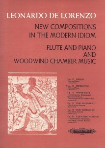 Leonardo de Lorenzo: Improvviso op. 72 - New Compositions in the modern idiom - nuty na flet poprzeczny i fortepian