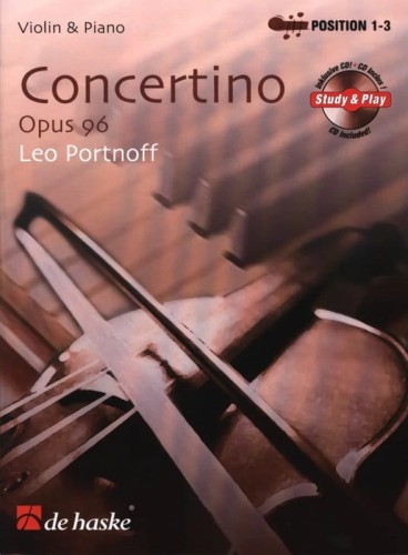 Leo Portnoff: Concertino D minor op. 96 (+ płyta CD) - Concertino d-moll w pozycji 1-3 - nuty na skrzypce i fortepian