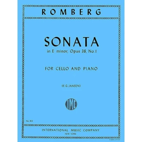 Bernhard Romberg: Sonata e-moll op. 38 no. 1 - nuty na wiolonczelę i fortepian