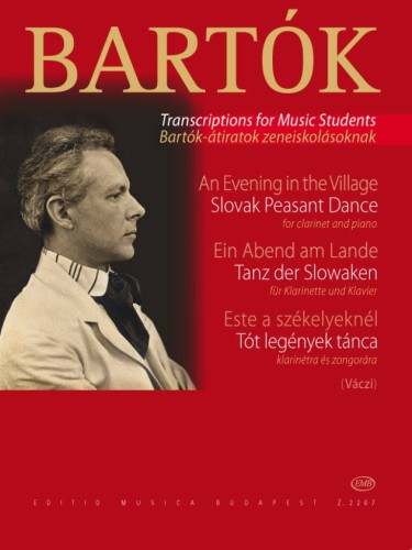 An Evening in the Village - Slovak Peasant's Dance for clarinet and piano - Bela Bartok - transkrypcje dla uczniów muzyki - nuty na klarnet z fortepianem