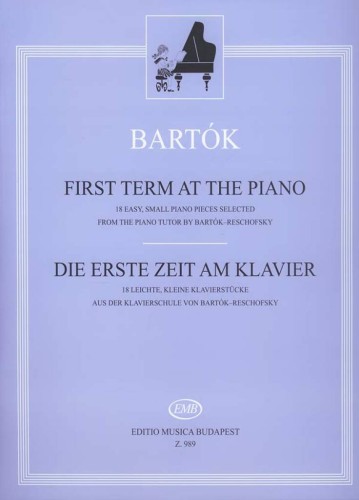 First Term at the Piano - Bela Bartok - 18 krótkich utworów fortepianowych - nuty na pianino dla początkujących