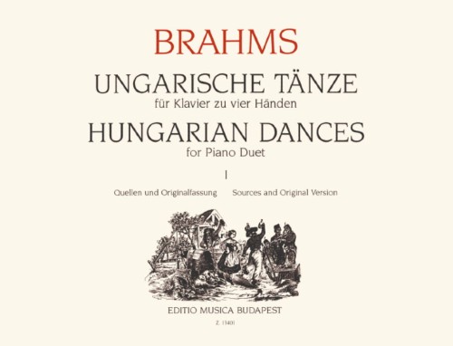 Ungarische Tanze I fur Klavier zu vier Handen - Johannes Brahms - tańce węgierskie - nuty na fortepian na cztery ręce