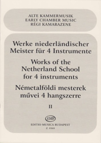 Works of the Netherland School Volume 2 - utwory szkoły holenderskiej na 4 instrumenty - nuty na mieszany kwartet kameralny