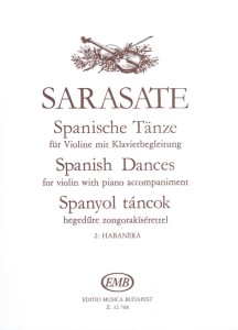 Spanish Dances for violin with piano - Pablo de Sarasate - Habanera op. 21 nr 2 - nuty na skrzypce i fortepian