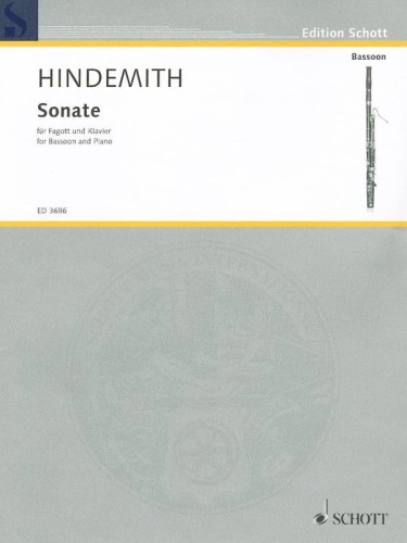 Paul Hindemith: Sonata (1938) for Bassoon and Piano - sonata fagotowa - nuty na fagot i fortepian