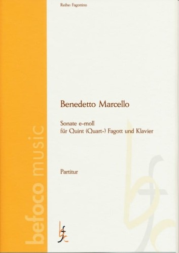 Allessandro Marcello - Sonate e-moll fur Quintfagott und Klavier - sonata e-moll na fagottino z fortepianem