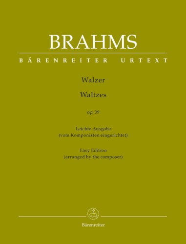 Johannes Brahms: Waltzes op. 39 (easy edition) - Walzer - Walce - łatwe opracowanie przez kompozytora - nuty na fortepian