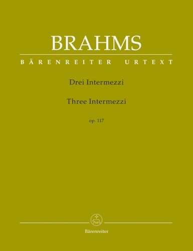 Johannes Brahms: Three Intermezzi op. 117 - Drei Intermezzi - 3 Intermezza - nuty na fortepian