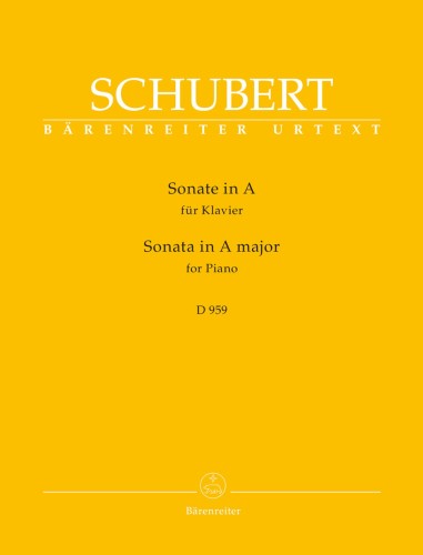 Franz Schubert: Sonate A major for Piano D 959 - Sonata fortepianowa A-dur - nuty na fortepian