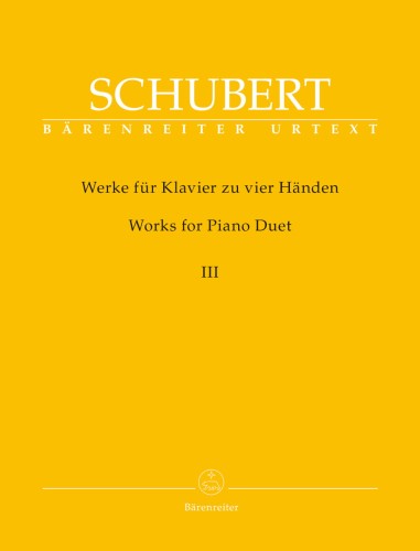 Franz Schubert: Works for Piano Duet Volume III - dzieła fortepianowe na duet fortepianowy tom 3 - nuty na fortepian na cztery ręce