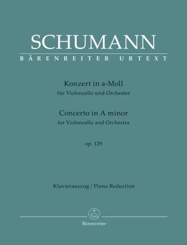 Robert Schumann: Concerto for Violoncello and Orchestra A minor op. 129 - koncert wiolonczelowy a-moll - nuty na wiolonczelę i fortepian
