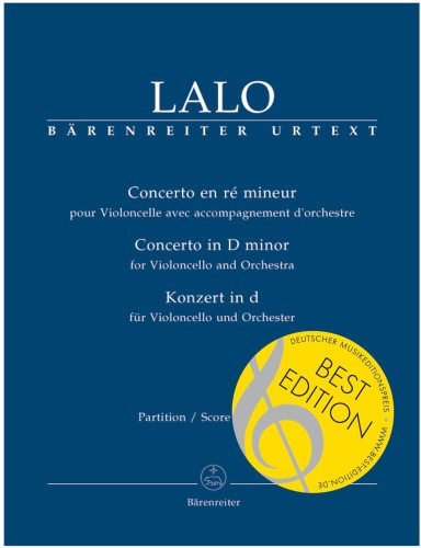 Edouard Lalo: Concerto for Violoncello and Orchestra D minor - koncert wiolonczelowy d-moll - nuty na orkiestrę - partytura