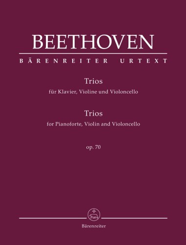 Ludwig van Beethoven: Trios for Pianoforte, Violin and Violoncello op. 70 - dwa tria fortepianowe - nuty na fortepian, skrzypce i wiolonczelę