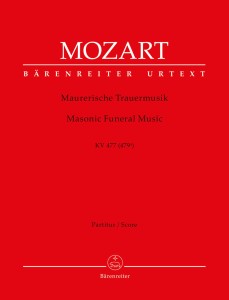 Wolfgang Amadeus Mozart: Masonic Funeral Music KV 477 (479a) - masońska muzyka pogrzebowa - nuty na orkiestrę - partytura