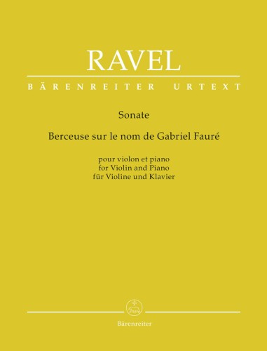 Maurice Ravel: Sonata i Berceuse sur le nom de Gabriel Faure - nuty na skrzypce i fortepian